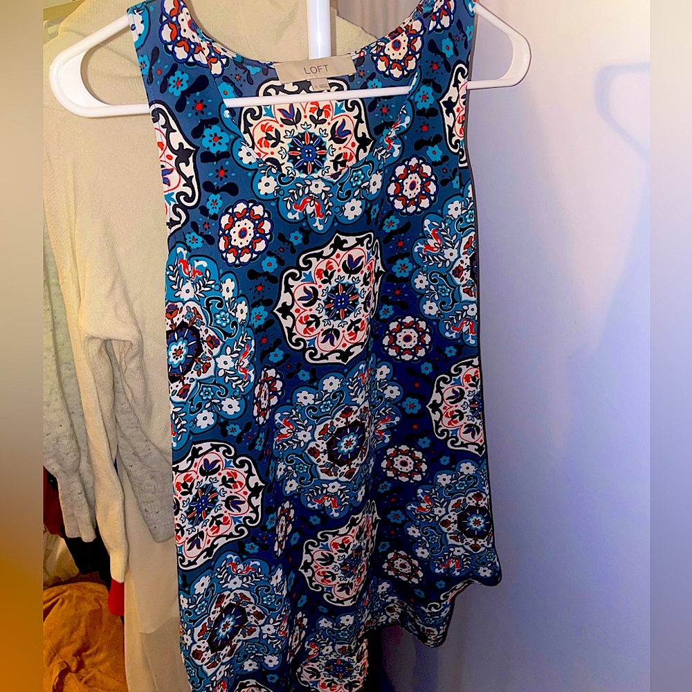 Loft Medium colorful flowy tank top